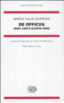 Copertina  De officiis : quel che è giusto fare