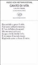 Copertina  Canto di vita e altre poesie