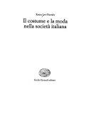 Copertina  Il costume e la moda nella società italiana