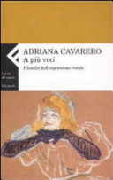 Copertina  A più voci : filosofia dell'espressione vocale