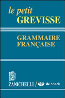 Copertina  Le petit Grevisse : grammaire française