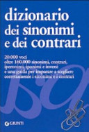 Copertina  Dizionario dei sinonimi e dei contrari
