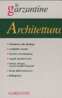 Copertina  Enciclopedia dell'architettura Garzanti