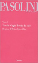 Copertina  Teatro 2 : Porcile, Orgia, Bestia da stile
