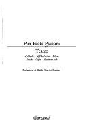 Copertina  Teatro : Calderòn, Affabulazione, Pilade, Porcile, Orgia, Bestia da Stile