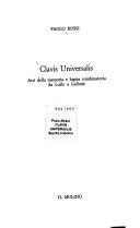 Copertina  Clavis universalis : arti della memoria e logica combinatoria da Lullo a Leibniz