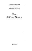 Copertina  Cose di Cosa Nostra