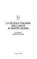 Copertina  La scuola italiana dall'Unità ai nostri giorni