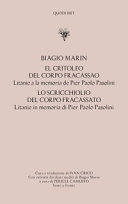 Copertina  El critoleo del corpo fracassao : litànie a la memoria de Pier Paolo Pasolini