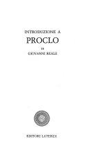 Copertina  Introduzione a Proclo