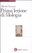 Copertina  Prima lezione di filologia