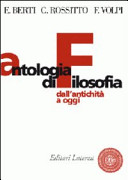 Copertina  Antologia di filosofia : dall'antichità a oggi