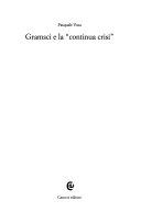 Copertina  Gramsci e la continua crisi