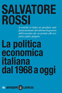 Copertina  La politica economica italiana dal 1968 a oggi