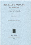 Copertina  Pier Paolo Pasolini : due convegni di studio : Université Stendhal-Grenoble 3 : 23-24 maggio 2007, 3-4 aprile 2008
