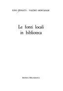 Copertina  Le fonti locali in biblioteca