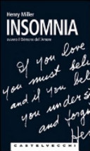 Copertina  Insomnia ovvero il Demone dell'Amore