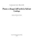 Copertina  Piante e disegni dell' archivio Salviati : catalogo