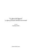 Copertina  La gloria del Signore : la riforma protestante nell'Italia nord orientale