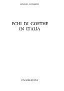Copertina  Echi di Goethe in Italia